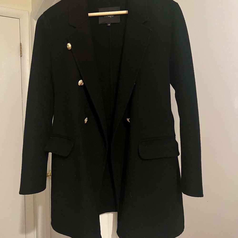 Maje short wool coat size 36